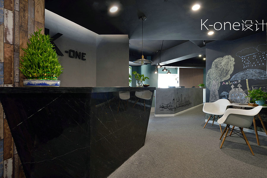 K-ｏｎｅ設(shè)計公司前臺辦公室裝修