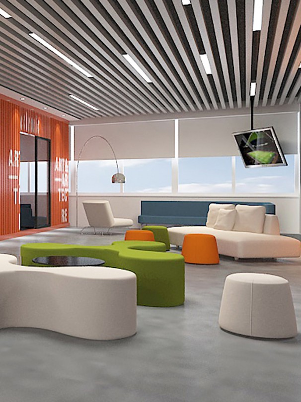 辦公室休閑區(qū)設(shè)計實景圖