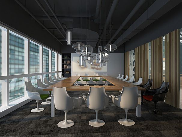 會(huì)議室辦公室裝修實(shí)景圖